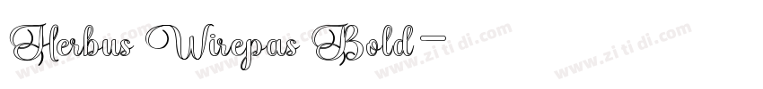 Herbus Wirepas Bold字体转换